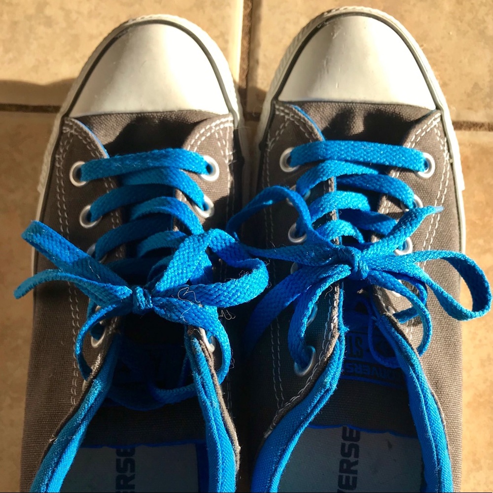 Grey and Blue Converse 2 seperate pairs $25 each